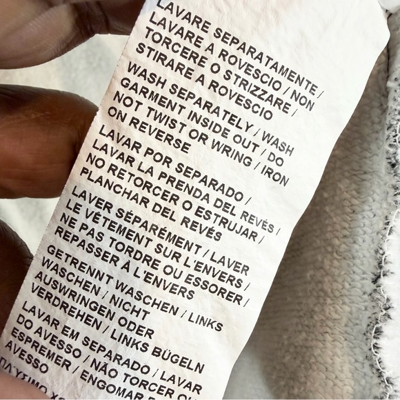 Love Moschino Zip Up Hoodie Gray Alphabet Chalkboard Print Size 42 (US 6) - Picture 10 of 13